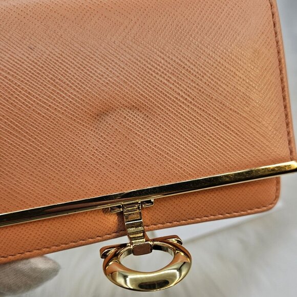 Salvatore Ferragamo  Peach Bifold Wallet / Card holder - Picture 10 of 17
